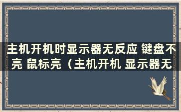 主机开机时显示器无反应 键盘不亮 鼠标亮（主机开机 显示器无反应 键盘鼠标不亮）